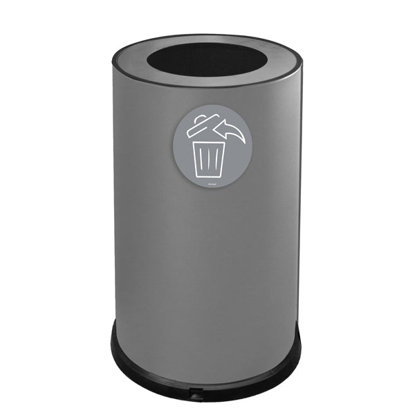 STILCASA - 991-G - Contenitore tondo 1 scomparto 100L in acciaio grigio Stilcasa - 102090 - Conf. da 1 Pz.