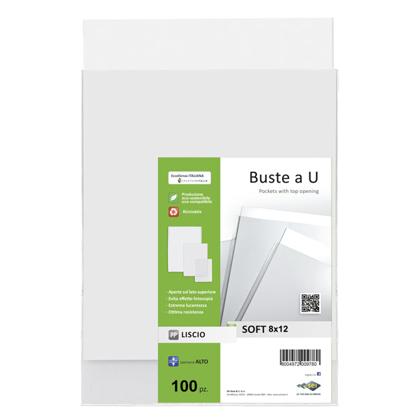 SEI ROTA - 650812 - Buste a sacco Soft - PPL - 8 x 12 cm - liscio - trasparente - Sei Rota - conf. 100 pezzi