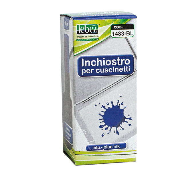 LEBEZ - 1483-BL - Inchiostro per cuscinetti - 30 ml - senza olio - blu - Lebez