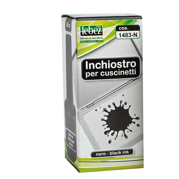 LEBEZ - 1483-NE - Inchiostro per cuscinetti - 30 ml - senza olio - nero - Lebez