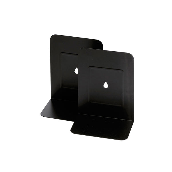 LEBEZ - 088-N - Coppia reggilibri - 13,5 x 17,5 cm - metallo - nero - Lebez