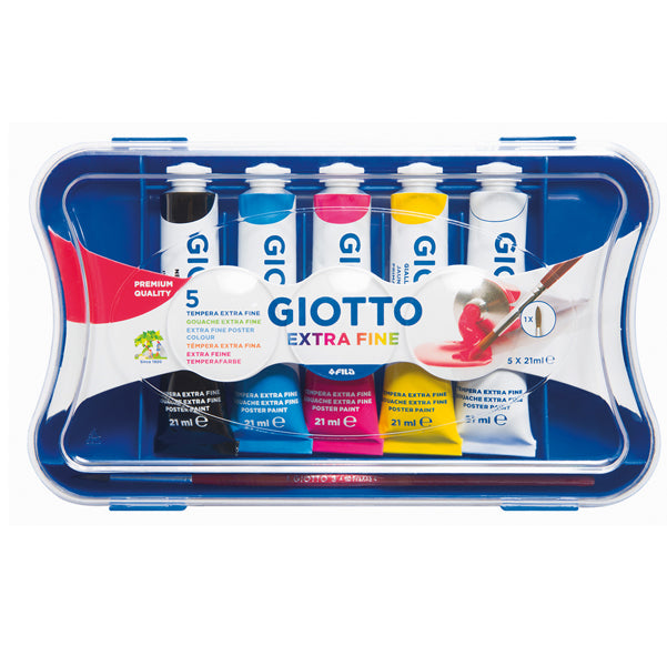 GIOTTO - 32710000 - Tubi tempere - 21ml - colori assortiti - Giotto - conf. 5 pezzi