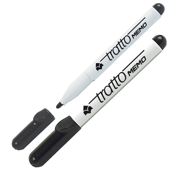 TRATTO - 854003 - Pennarello Tratto Memo - a secco - per lavagne cancellabili - punta conica - tratto 2,5 mm - nero - Tratto