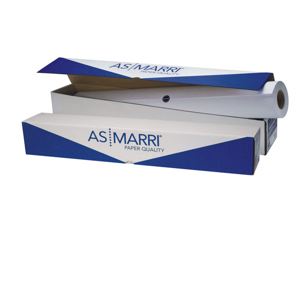 AS MARRI - 7784 - Carta J.90S - per plotter inkjet - 625 mm x 50 mt - 90 gr - opaca - bianco - As Marri