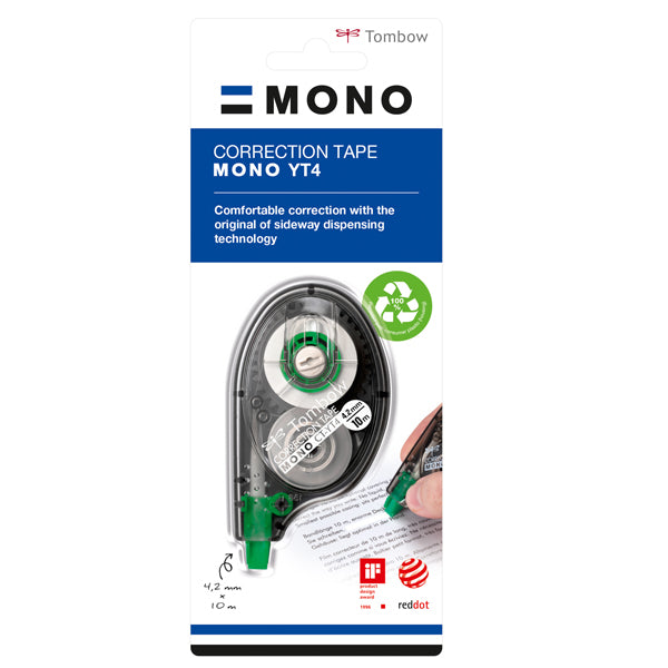TOMBOW - PCTYT4 - Correttore a nastro Mono Correction - 4,2 mm x 10 mt - Tombow