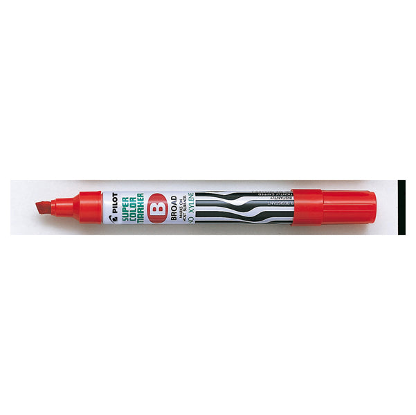 PILOT - 002423 - Marcatore Super Color - permanente - punta scalpello 5 mm - rosso - Pilot