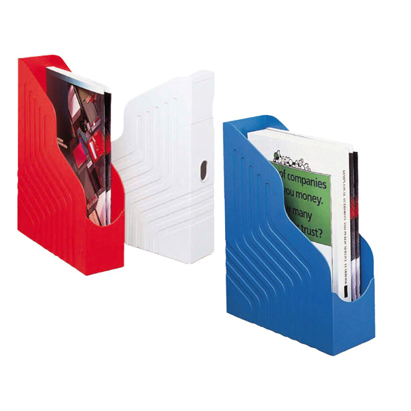 REXEL - 00045011 - Portariviste Magazine Rack - 25 x 32 cm - dorso 8 cm - rosso - Rexel
