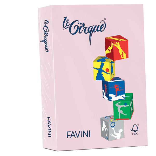 FAVINI - A71S504 - Carta Le Cirque - A4 - 80 gr - rosa pastello 108 - Favini - conf. 500 fogli