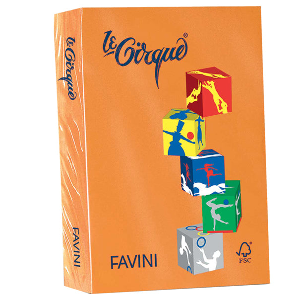 FAVINI - A71E504 - Carta Le Cirque - A4 - 80 gr - arancio 205 - Favini - conf. 500 fogli