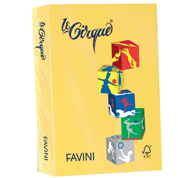 FAVINI - A74B304 - Carta Le Cirque - A4 - 160 gr - giallo sole 202 - Favini - conf. 250 fogli