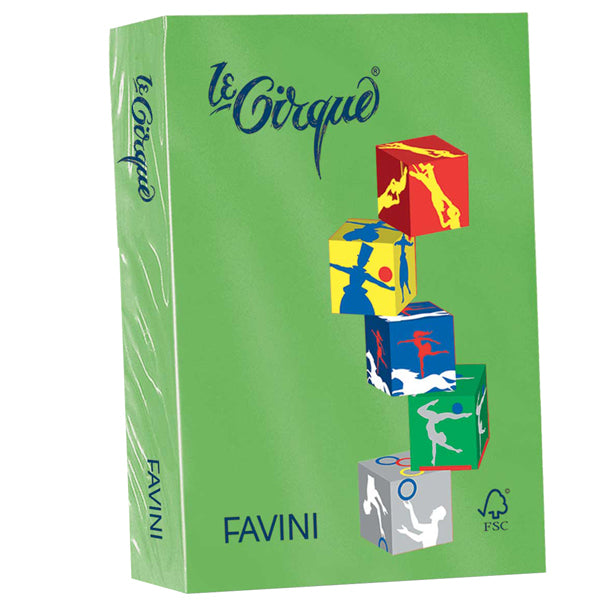 FAVINI - A74M304 - Carta Le Cirque - A4 - 160 gr - verde prato 203 - Favini - conf. 250 fogli