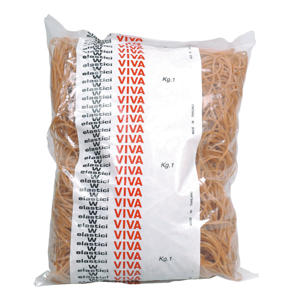 VIVA - EN100 - Elastici ad anello - diametro 10 cm - 1 kg - caucciU' - avana - Viva
