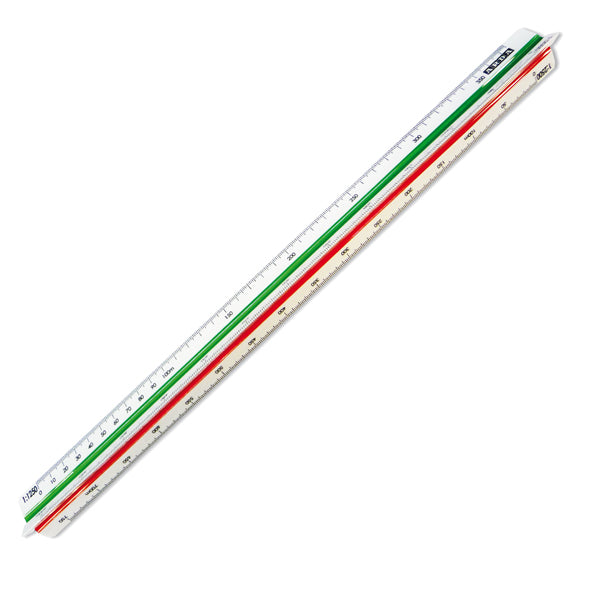 ARDA - 109 - Scalimetro Isoteck - 30cm - per edilizia - scale 1:100-200-250-300-400-500 - Arda