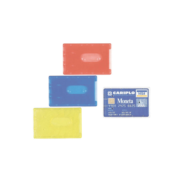 FAVORIT - 100500081 - Porta Cards rigido - PVC - 8,5x5,4 cm - colori assortiti - Favorit
