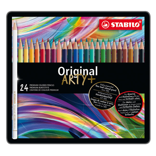 STABILO - 8774-6 - Pastello Original 8774 - tratto 2,50 mm - colori assortiti - Stabilo - astuccio in metallo 24 pezzi