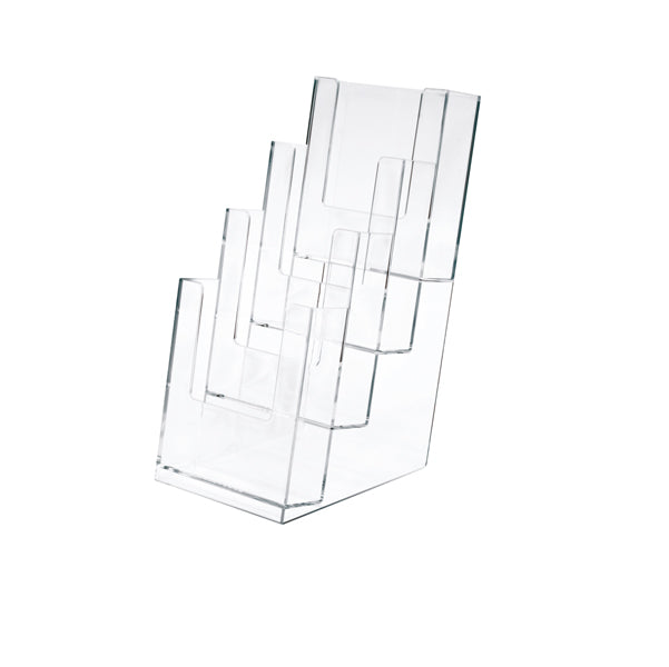 LEBEZ - 5022 - Portadepliant - 11 x 25 x 14 cm - plastica - trasparente - Lebez