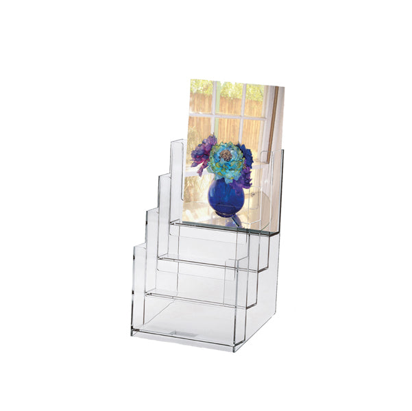 LEBEZ - 5023 - Portadepliant -16,5 x 24 x 14 cm - plastica - trasparente - Lebez