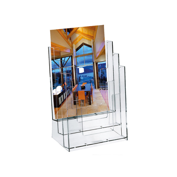LEBEZ - 5024 - Portadepliant - plasticca trasparente - 23x33x14 cm - Lebez