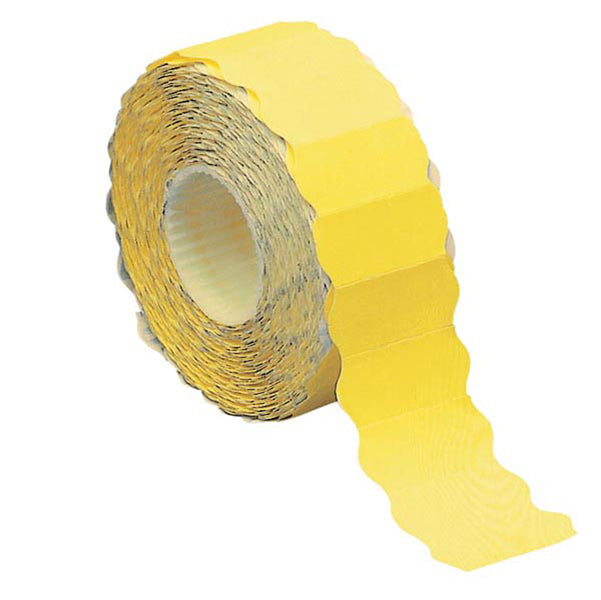 MARKIN - 3502612GI - Etichetta a onda - permanente - 26x12 mm - giallo fluo - Markin - rotolo da 1500 etichette