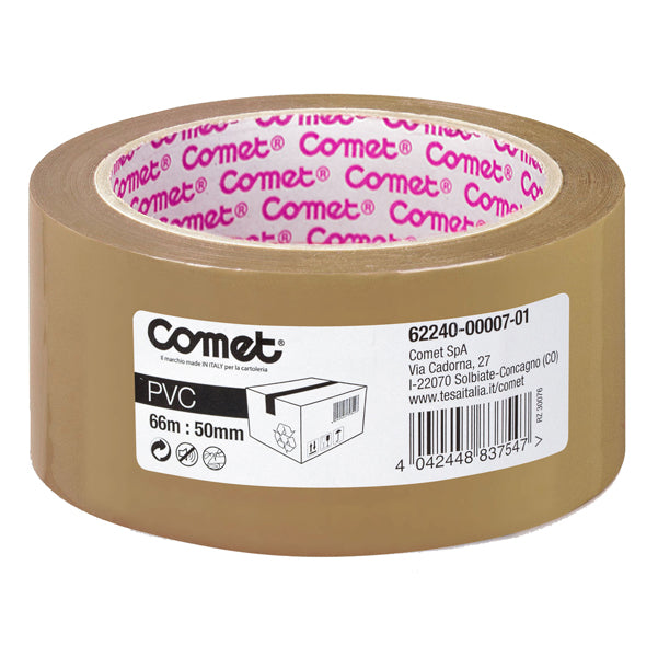 COMET - 62240-00007-01 - Nastro adesivo - 5 cm x 66 m - PVC - avana - Comet