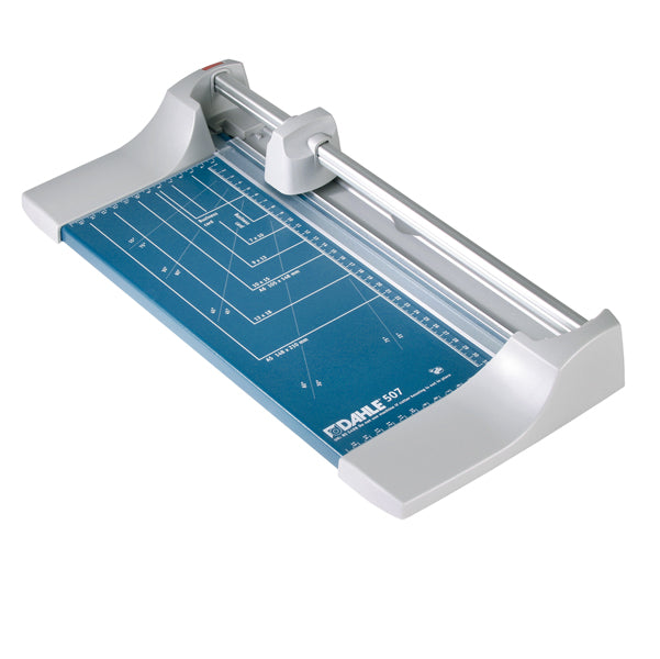 DAHLE - R000507 - Taglierina a rullo Hobby 507 - 44 x 21,1 cm - 320 mm (A4) - 8 fogli - blu-grigio - Dahle