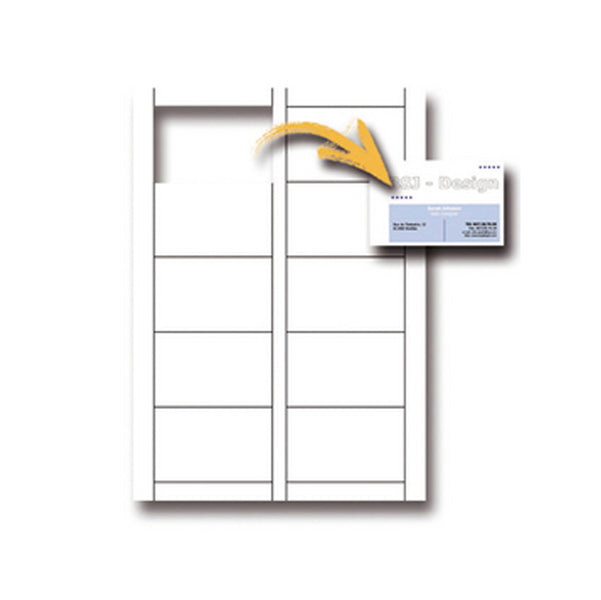 DECADRY - T012090 - Biglietti da visita - 85 x 54 mm - 200 gr - microperforati - bianco - Decadry - conf. 15 fogli da 10 biglietti