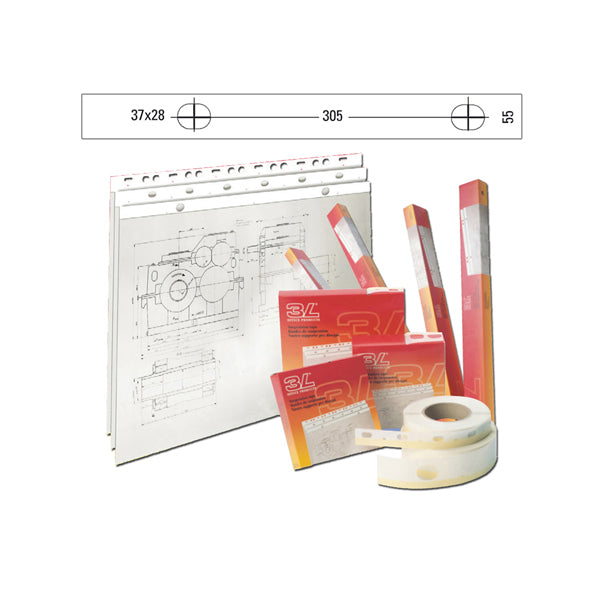 3L - S885504 - Banda appendidisegni - PVC - 55mmx50metri - bianco opaco - 3L