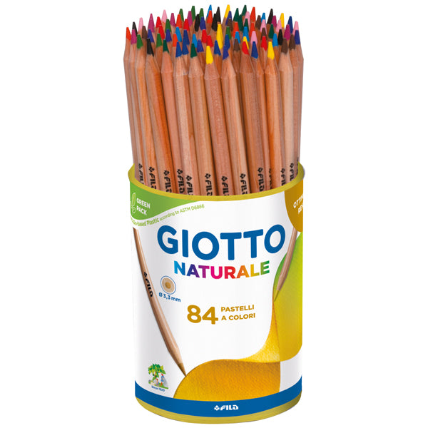 GIOTTO - 52020000 - Pastelli - naturale - diametro mina 3,30 mm - Giotto - barattolo 84 pezzi