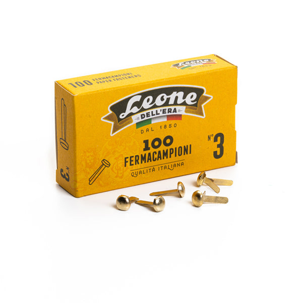LEONE - FC3 - Fermacampioni ottonati - n. 3 - 1,7 cm - Leone - conf. 100 pezzi