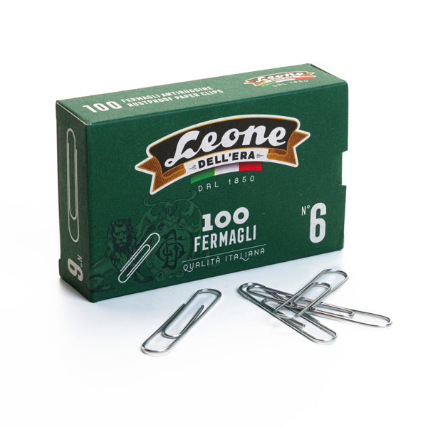 LEONE - FZ6 - Fermagli zincati - n. 6 - 5,8 cm - Leone - conf. 100 pezzi
