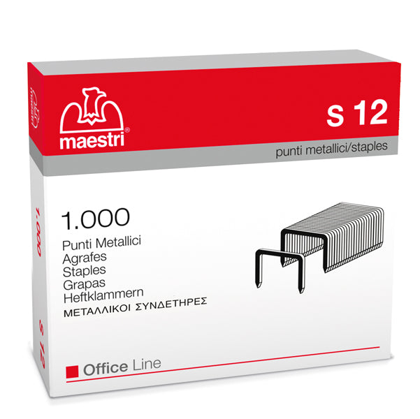 RO-MA - 1005416 - Punti S12 - 23-12 - acciaio - metallo - Romeo Maestri - conf. 1000 pezzi