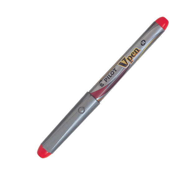 PILOT - 007572 - Penna stilografica Vpen Silver - rosso - Pilot