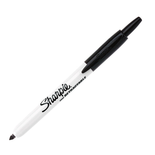 SHARPIE - S0810840 - Marcatore permanente fine RT a scatto - punta conica fine 1,0mm - nero - Sharpie