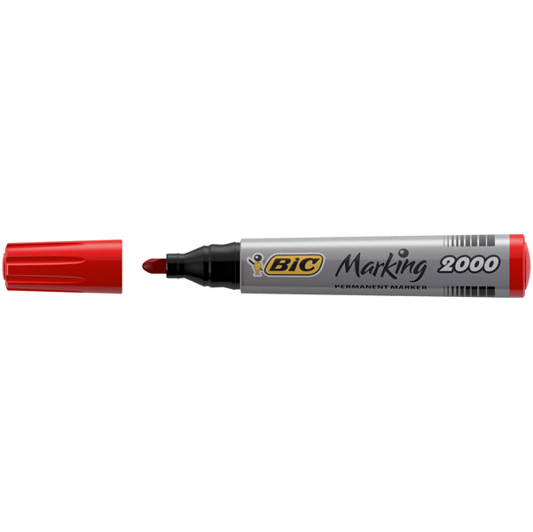 BIC - 820913 - Marcatori permanente Marking a base d'alcool - punta tonda 1,70mm - rosso - Bic - conf. 12 pezzi
