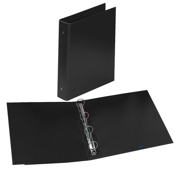FAVORIT - 100460442 - Raccoglitore Europa - 4 anelli tondi 50 mm - dorso 6 cm - 22x30 cm - nero - Favorit