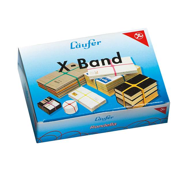 LEBEZ - 515198 - Elastici X Band - diametro 10 x 15 x 1,1 cm- 100 gr - colori assortiti - Lebez