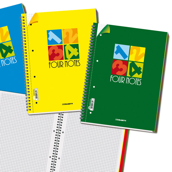 BLASETTI - 1181 - Blocco spirale Four Notes - 5mm - 222 x 297mm - 70gr - 120 fogli - Blasetti