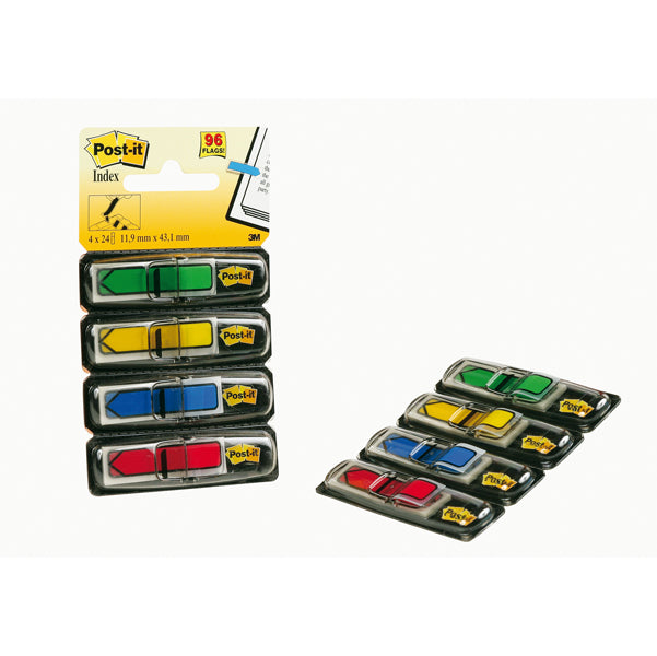 POST-IT - 26445 - Segnapagina Post it Index Mini Freccia - 684-ARR3 - 4 colori classici - Post it - conf. 96 pezzi