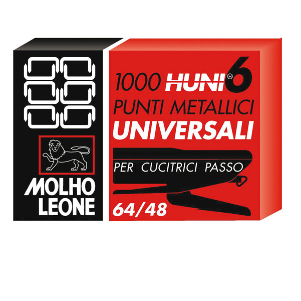 Molho Leone - 31548 - Punti universali - 6-4 - metallo - Molho Leone - conf. 1000 pezzi