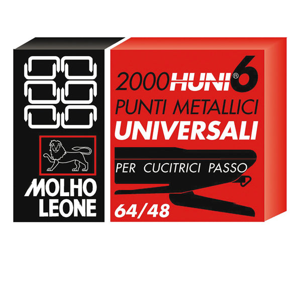 Molho Leone - 32548 - Punti universali - 6-4 - metallo - Molho Leone - conf. 2000 pezzi