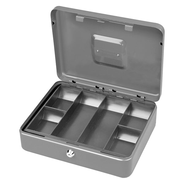METALPLUS - 2153-3A - Cassetta portavalori Secur - 25x18x9 cm - grigio chiaro - Metalplus