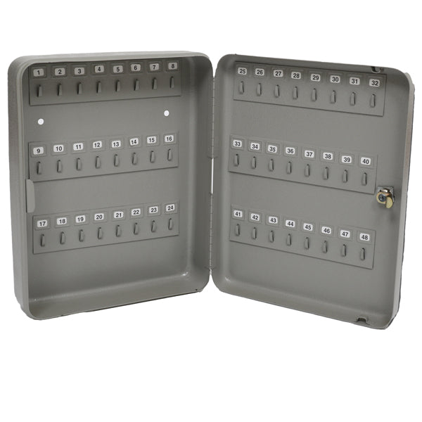 METALPLUS - 2171-4B - Cassetta portachiavi da muro - 30x24x7 cm - 48 posti - grigio antracite - Metalplus