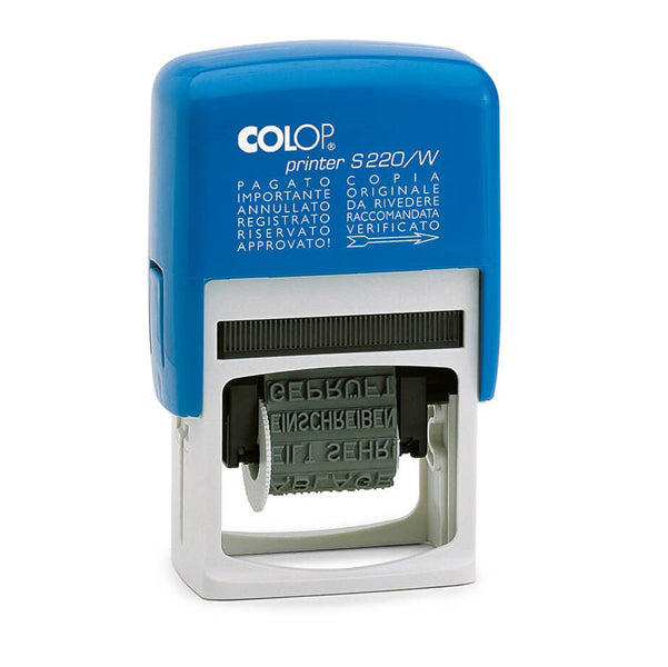 COLOP - S220-W - Timbro Printer S220-W Polinomio - 12 diciture - 4 mm - autoinchiostrante - Colop
