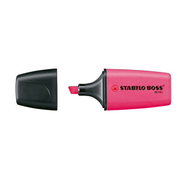 STABILO - 07-56 - Evidenziatore Boss Mini - punta a scalpello - tratto 2 - 5 mm - rosa 56 - Stabilo