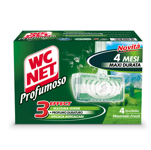 WC NET - M74833 - Tavoletta Profumoso Mountain Fresh - WC Net - 4 gabbiette da 34 gr