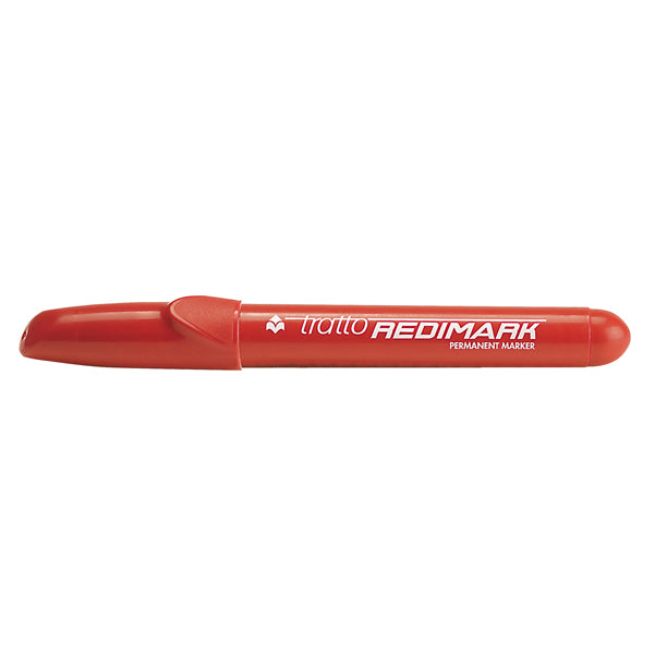 TRATTO - 856002 - Marcatore permanente Redimark - punta tonda - tratto 3,5mm - rosso - Tratto