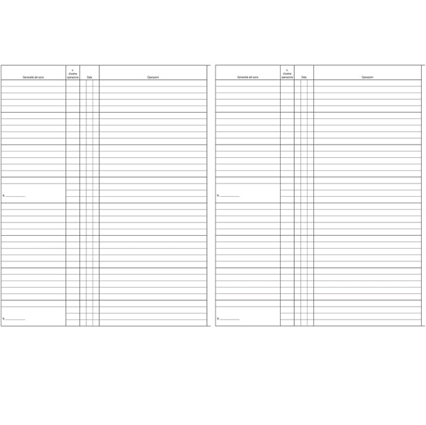 EDIPRO - E2376 - Registro libro soci SPA-SRL - 31 x 24,5 - 47pg - numerate - Edipro