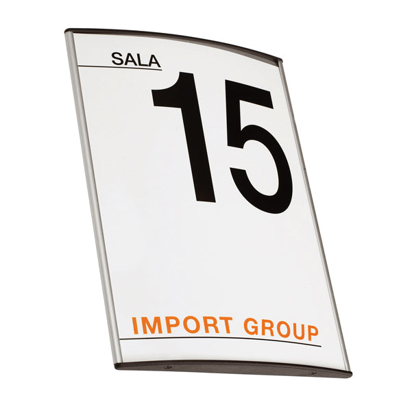 STUDIO T - 1431031 - Targa da parete Arkos - 10 x 10 cm - profilo silver - Studio T