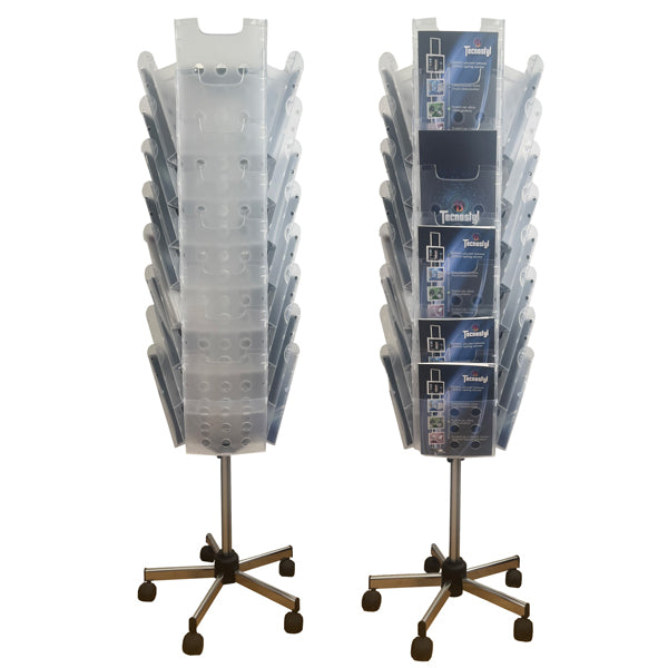 TECNOSTYL - STK24-9 - Portariviste girevole da terra Carousel Stacker - 24 vaschette A4 - Tecnostyl