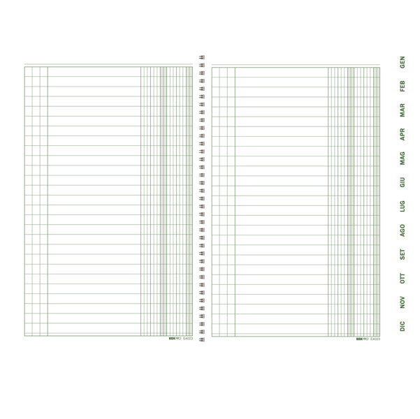 EDIPRO - E4023 - Scadenziario spiralato Gennaio-Dicembre - 24 x 17cm - 36+12 fogli - Edipro